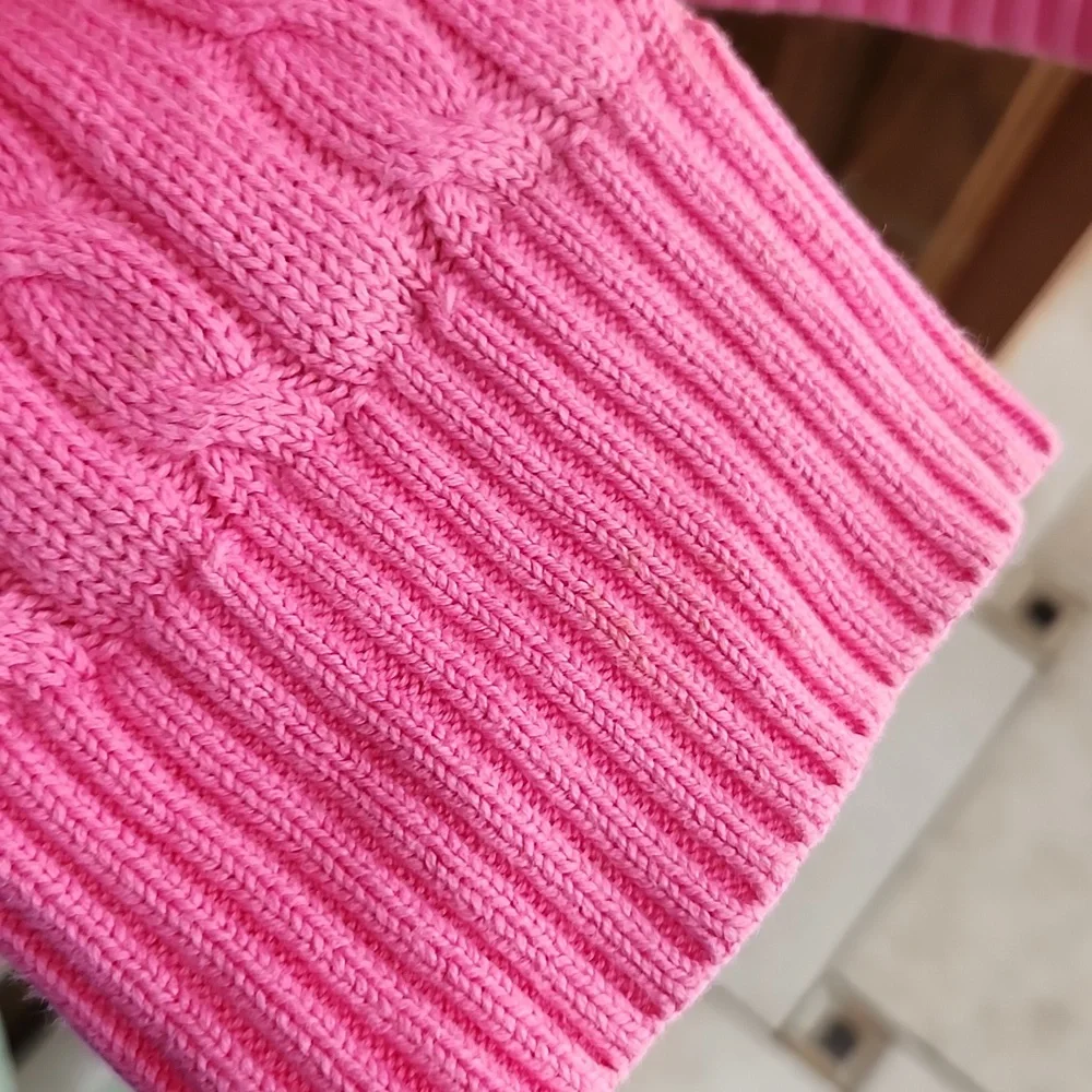 Lilly Pultizer Hot Pink Cable Knit Zip Up Hoodie Small - Picture 9 of 15